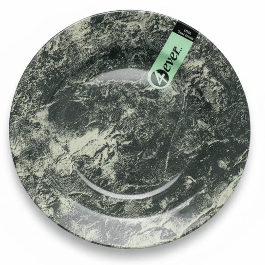 4Ever Melamine Brown Cream Crackle Pattern Side Plate Versatile Plate for Starters, Snacks and Desserts – 8 Inch