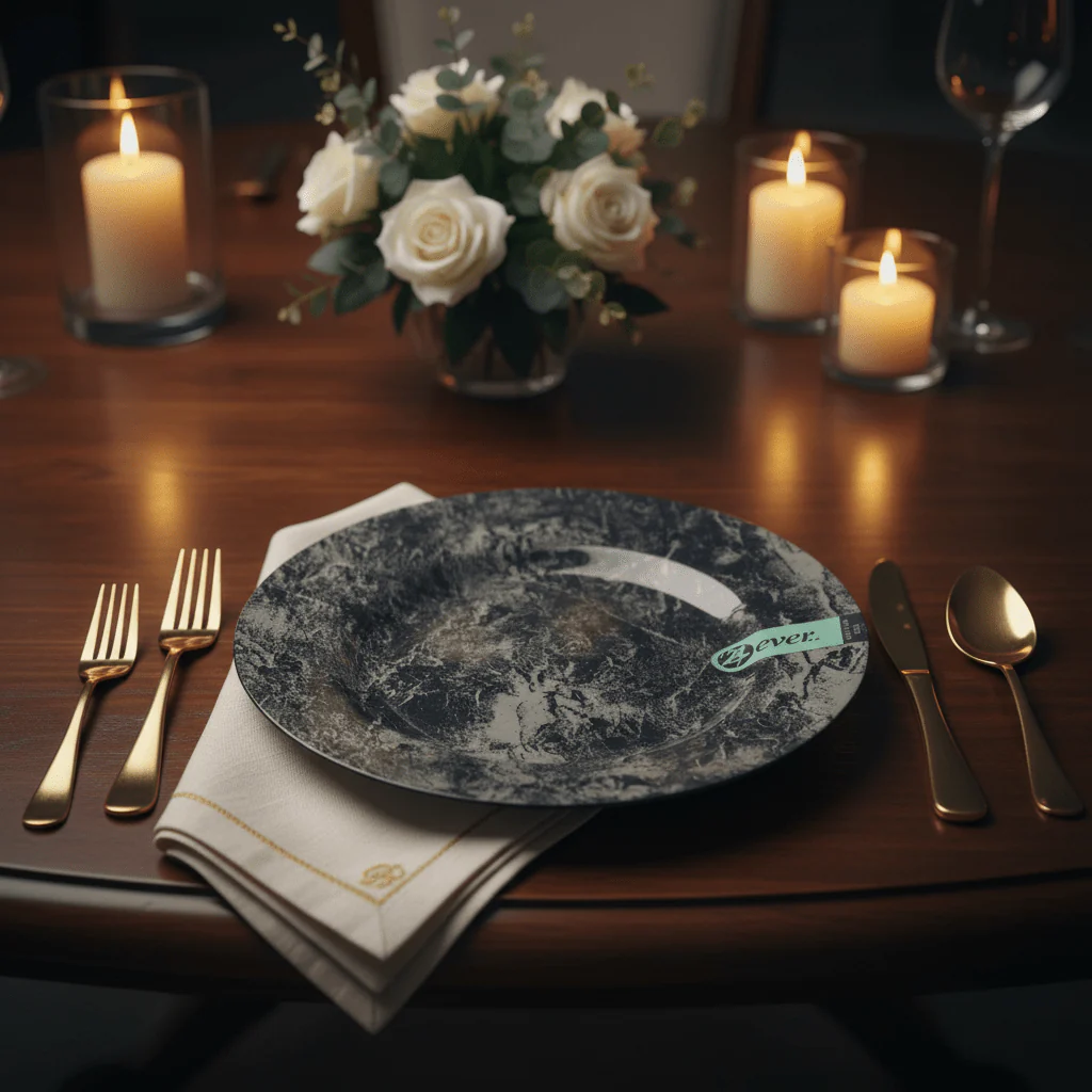 4Ever Melamine Brown with Cream Crackle Pattern Round Melamine Dinner Plate Durable Dining Plate for Everyday and Commercial Use – 10 Inch - Image 2