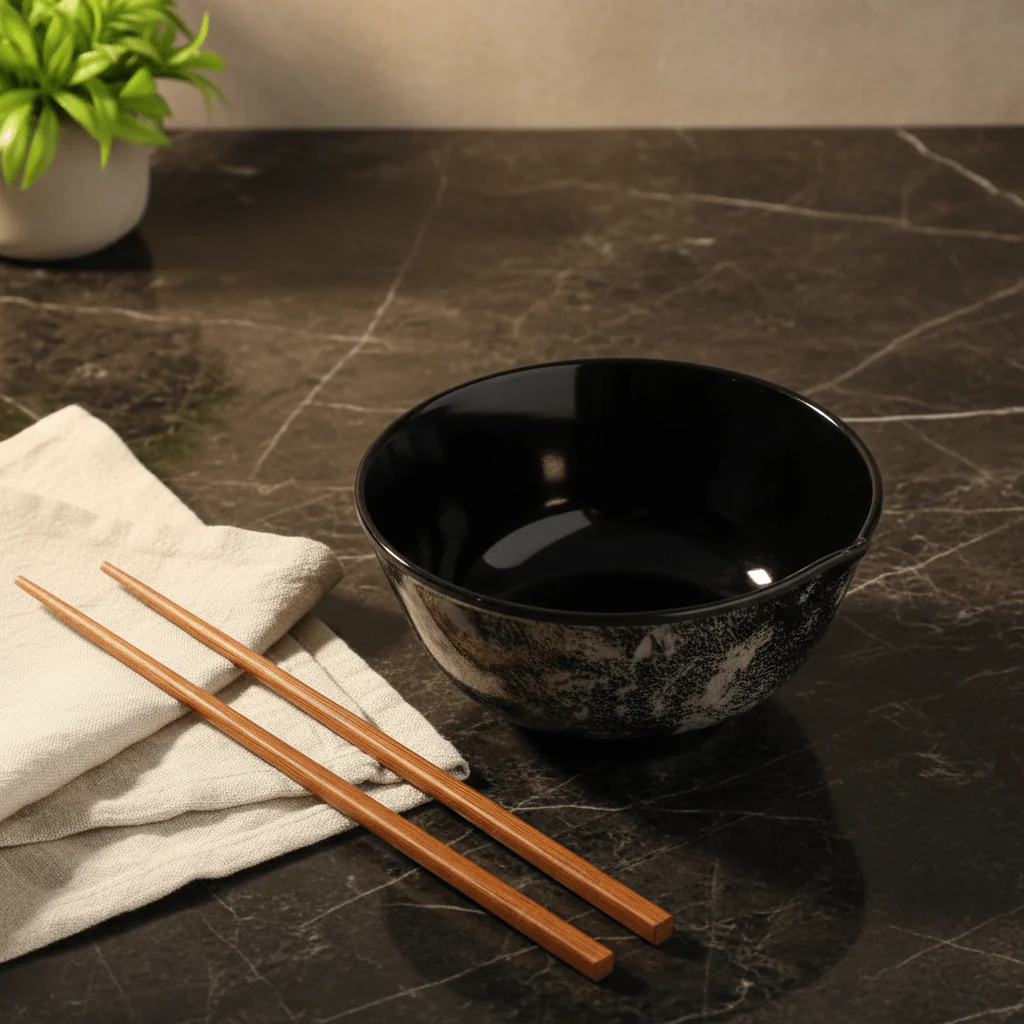 4Ever Melamine Melamine Medium Soup Bowl in Brown Cream Crackle Finish Durable Bowl for Daily Dining Use – 4.5 Inch - Image 2