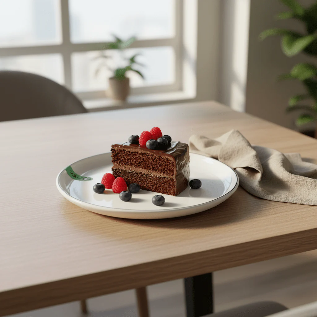 4Ever White Melamine Dessert Plate with Black Rim — 10.75 Inch - Image 4