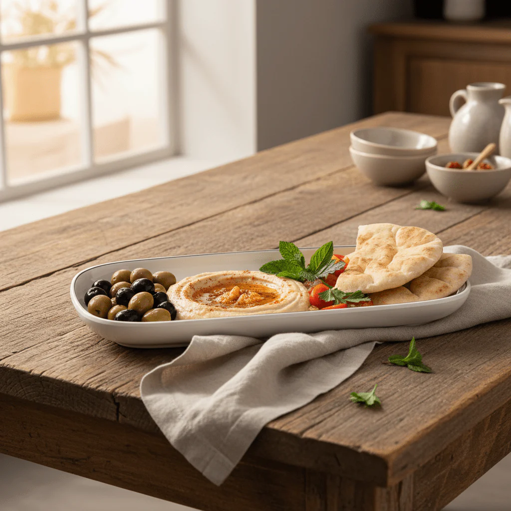 4Ever White Rectangle Melamine Serving Plate with Black Rim | 11 Inch | - Image 2