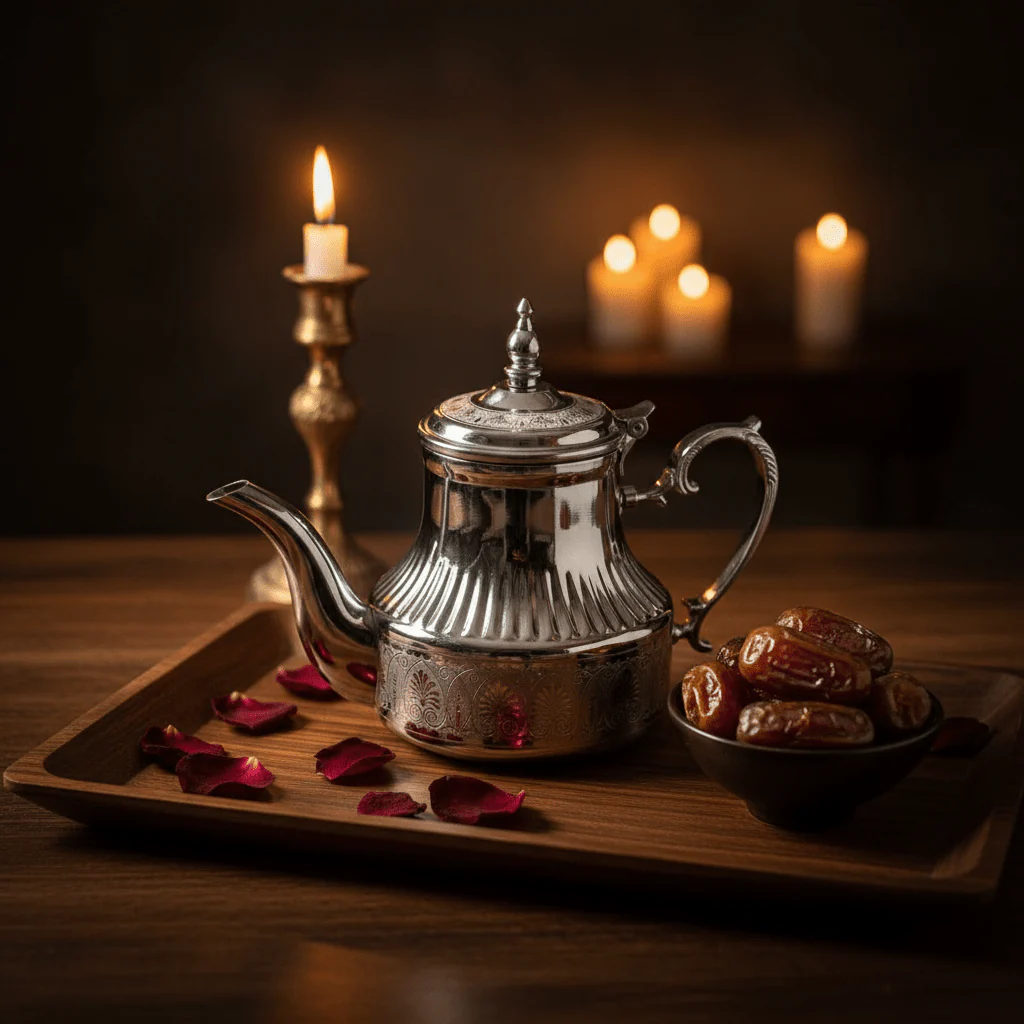 Afco Silver Stainless Steel Arabic Tea & Coffee Pot — 0.8 Litre | Ornate Engraved Dallah - Image 2