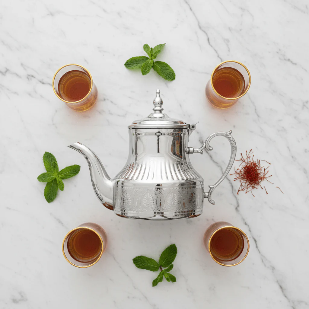 Afco Silver Stainless Steel Arabic Tea & Coffee Pot — 0.8 Litre | Ornate Engraved Dallah - Image 3