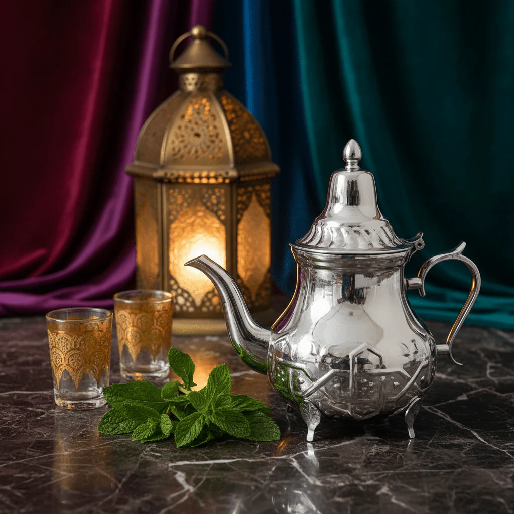 Afco Moroccan Stainless Steel Tea Pot 1.6L | Ornate Silver | Traditional Arabic Design - Image 2