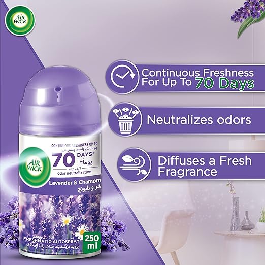 Air wick Air Freshener Freshmatic Refill Lavender and Camomile, 250ml - Image 4