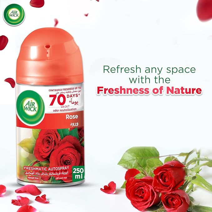 Air Wick Air Freshener Freshmatic Refill Rose, 250ml - Image 2