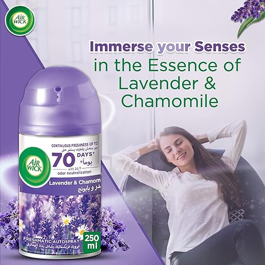 Air Wick Freshmatic Lavender and Chamomile Air Freshener Refill, 250 ml, Pack of 2 - Image 3