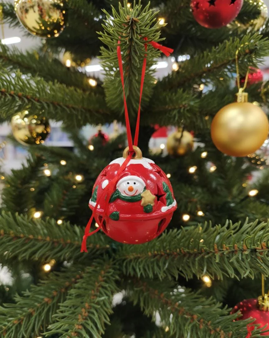 AKDC 10cm LED Christmas Bell Décor – Light-Up Festive Ornament for Tree, Table & Holiday Decoration
