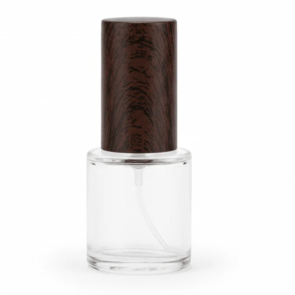 AKDC 20ml glass lotion bottle with brown cap travel size refillable cosmetic container skincare packaging