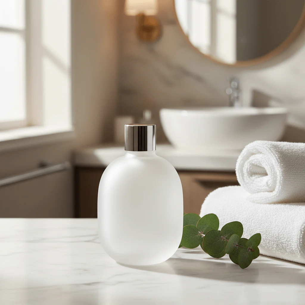 AKDC 250ml frosted glass bottle multipurpose storage container decorative use home organization - Image 2