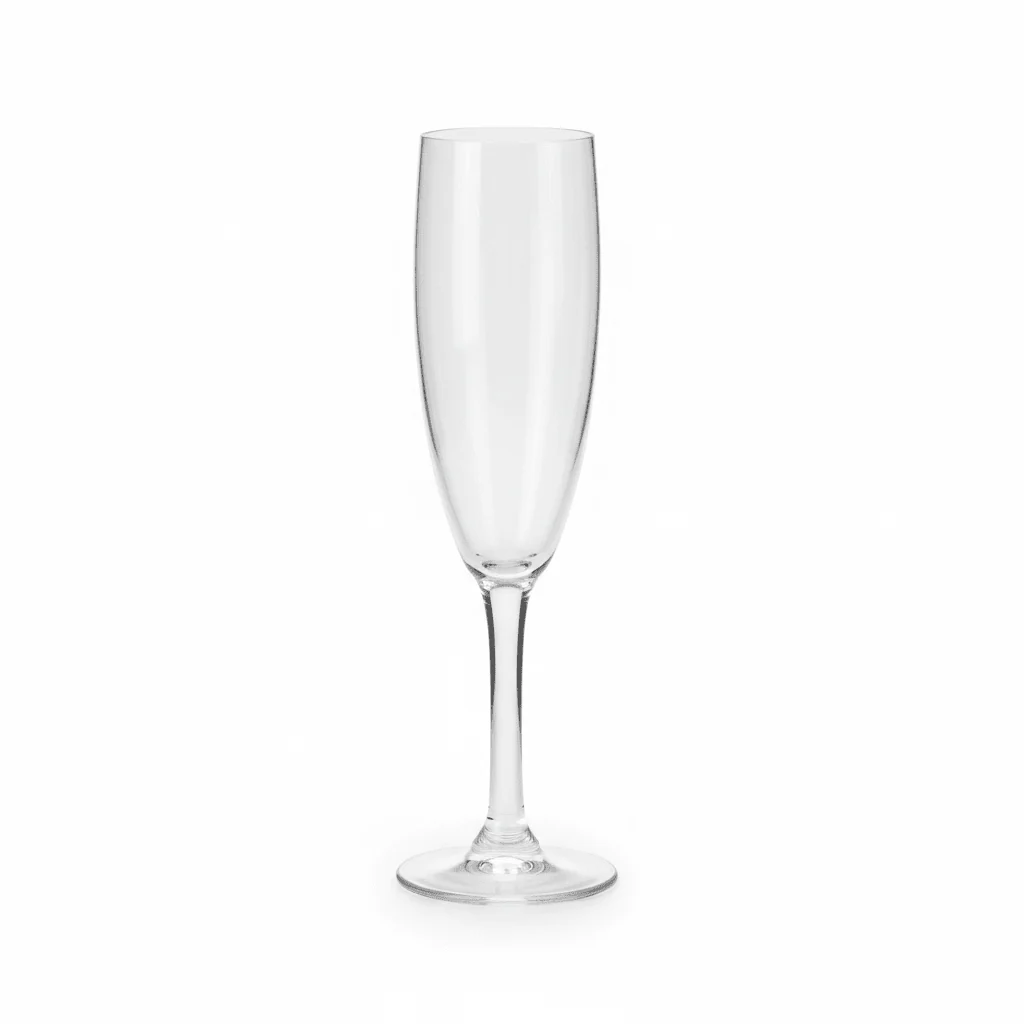 AKDC Premium Clear Acrylic Champagne Flute Glass | 200ml | Trumpet Flared Bowl | Shatter-Resistant Luxury Stemware for Celebrations & Events