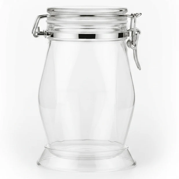 AKDC Airtight Clear Acrylic Storage Container for Kitchen Pantry Organization 18 × 10 cm