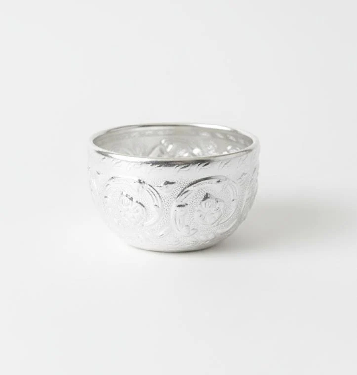 AKDC Aluminium Bowl – Stylish Silver Finish | 7 cm Unique Decorative Bowl - Image 2