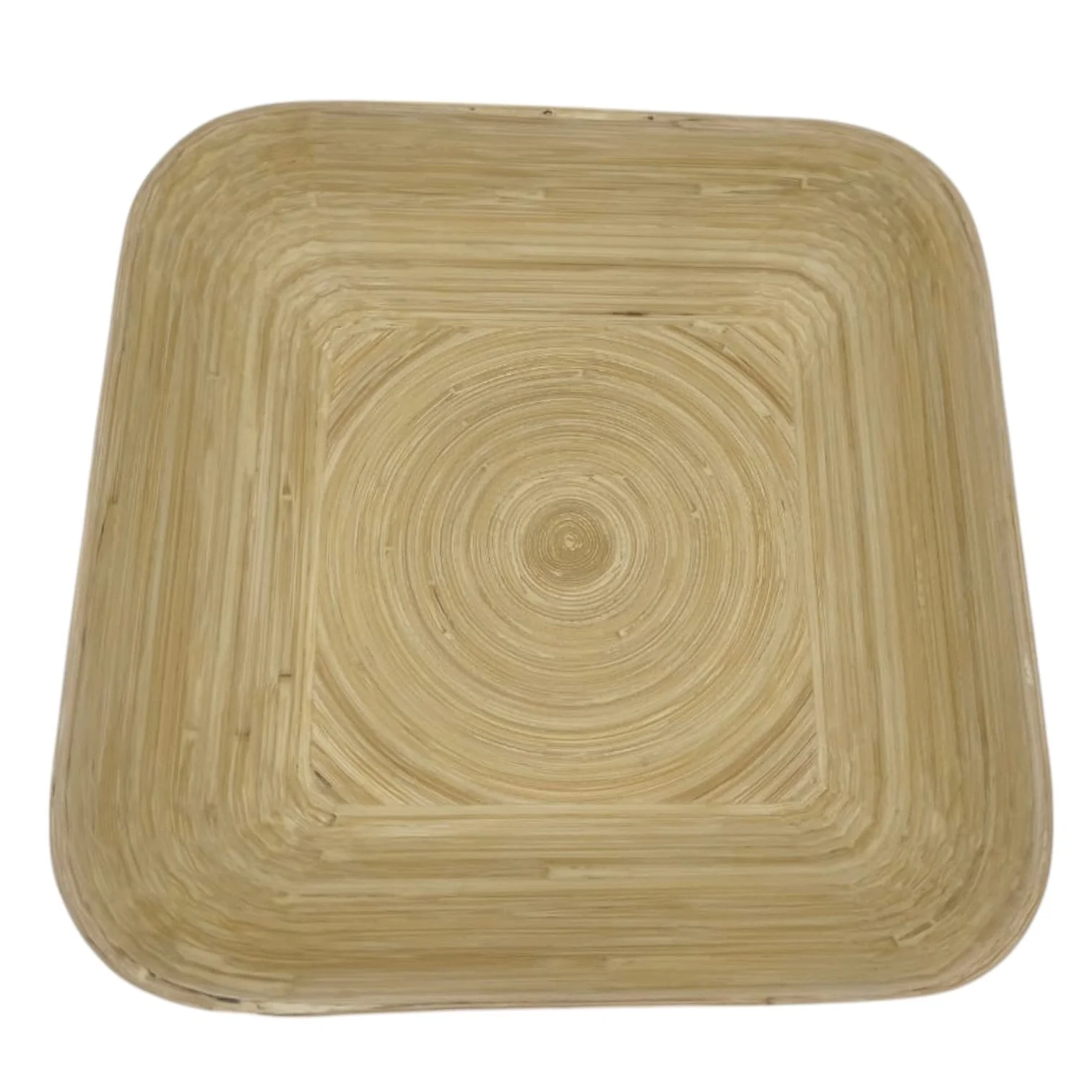 AKDC Bamboo Square Shape Serving Tray-30cmX30cmX6cm-CadetBlue&Bamboo - Image 3