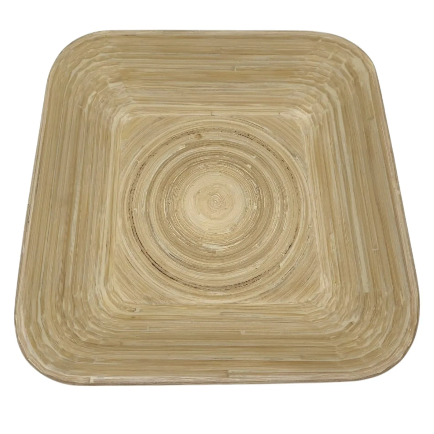 AKDC Bamboo Square Shape Serving Tray-30cmX30cmX6cm-LightGreen&Bamboo - Image 3