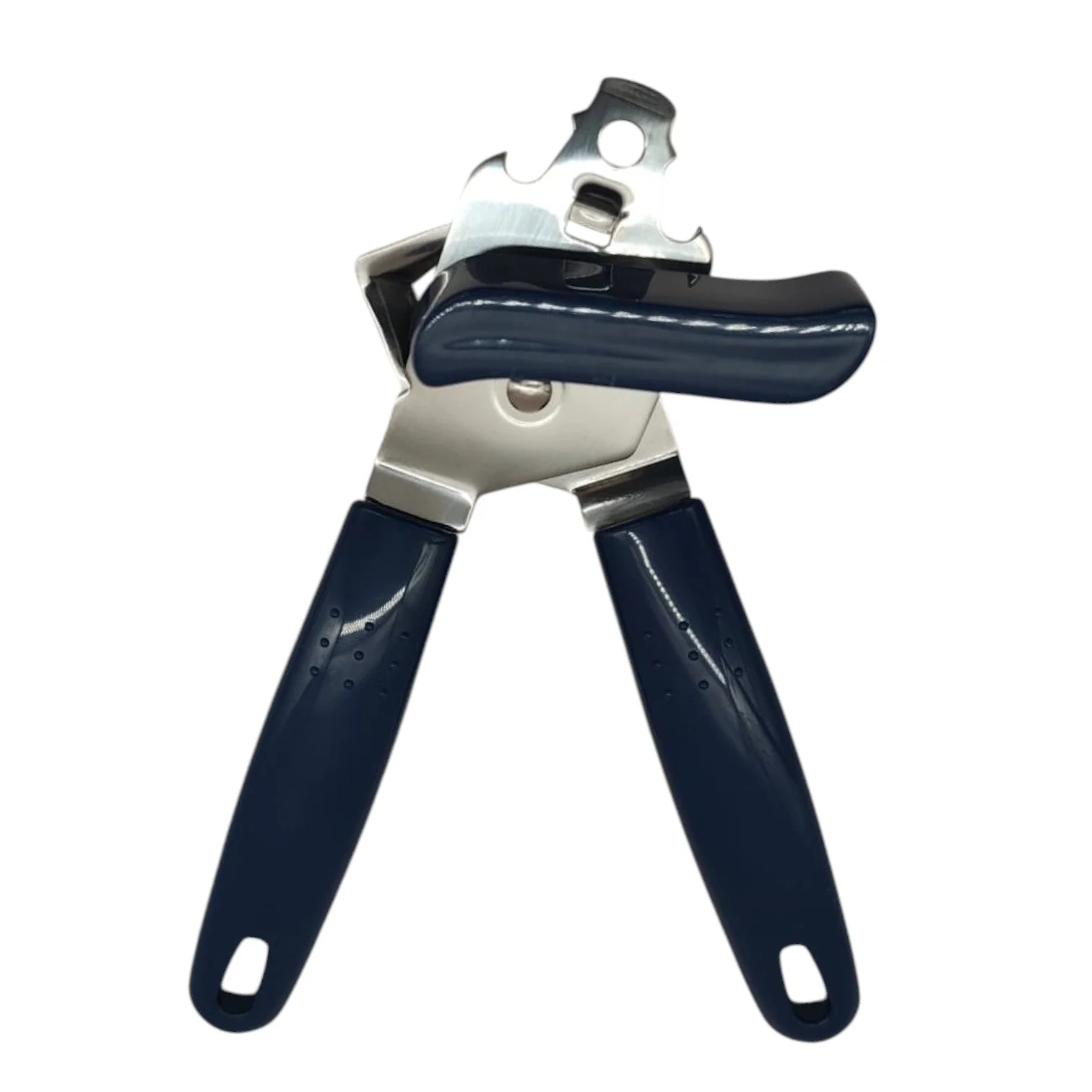 AKDC Can Opener Manual Heavy Platic Handle Can Opener With Stainless Steel Sharp Blade, Hand Can Bottle Opener-20cm-Blue&Steel - Image 5