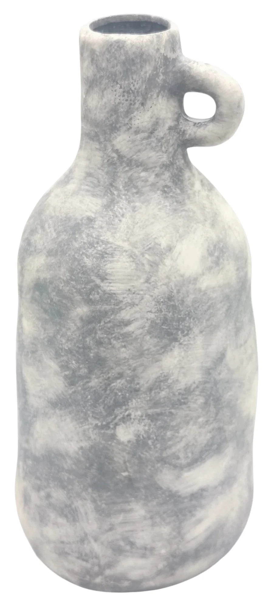 AKDC Clay Flower Vase 14cm*32cm, Grey Jug Design with Single Handle - Image 3