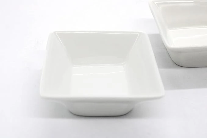 AKDC Ceramic Ivory Square Bowl - Modern Design - set of 2 - Image 2