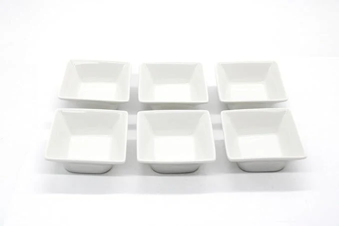 AKDC Ceramic Ivory Square Bowl - Modern Design - set of 6 - Image 2