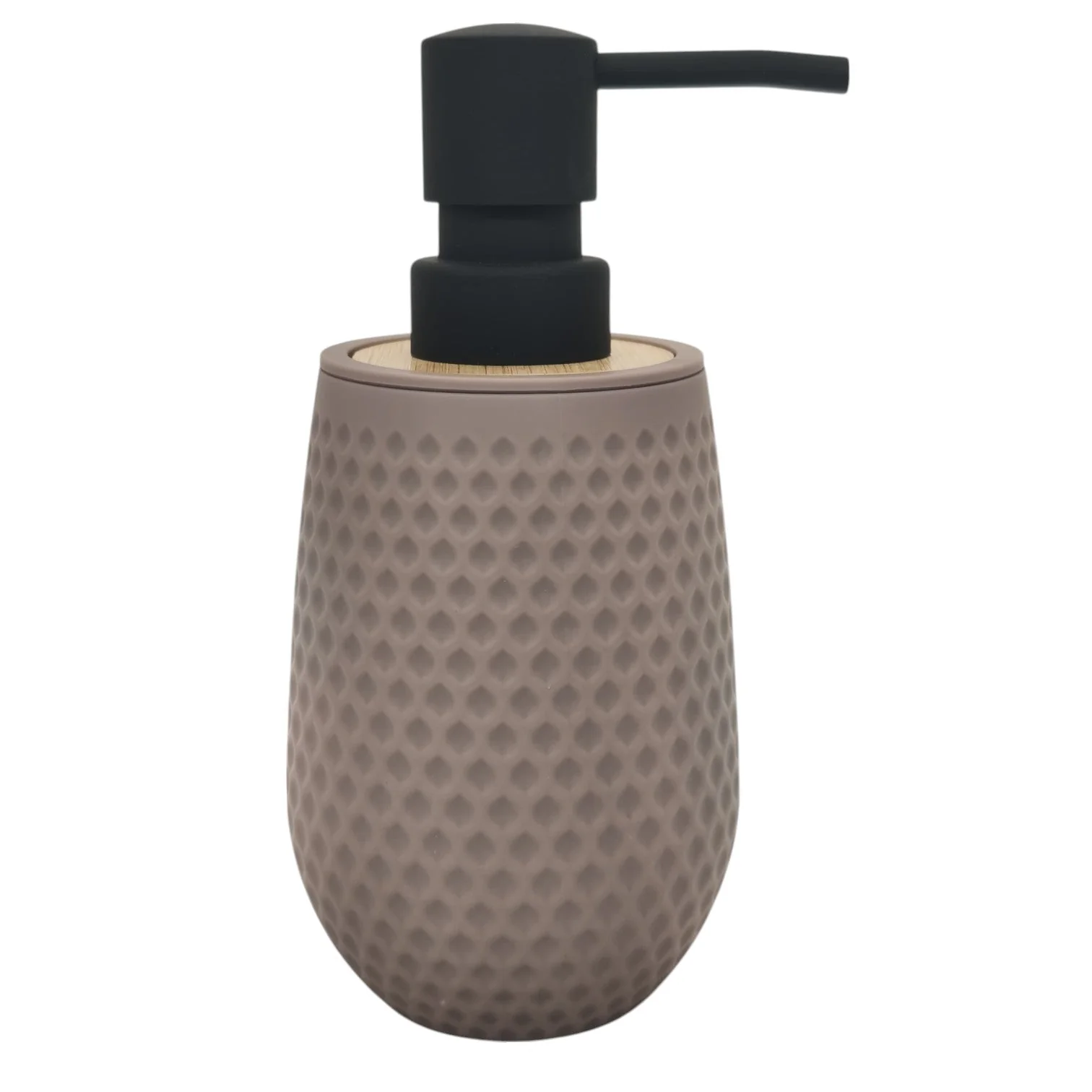 AKDC Ceramic Liquid  Soap Dispenser for Bathroom & Kitchen Sink, Dish Soap Dispenser With Easy-to-Press Pump -350ML-Gray&Black