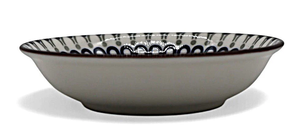 AKDC Ceramic Mini Soup Bowl 10×2.5 cm – White with Blue Flower Motif - Image 2