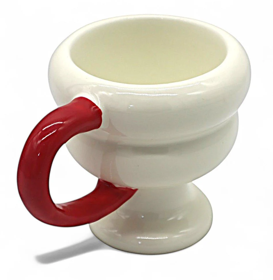 AKDC Ceramic Mug in White with Red Accent – 200ml Bold & Vibrant Style - Image 2