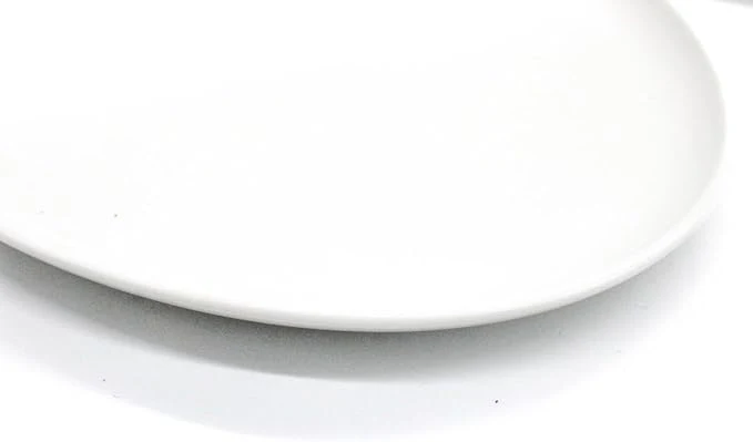 AKDC Ceramic oval Plate 12inch ivory set of 2 White - Image 3