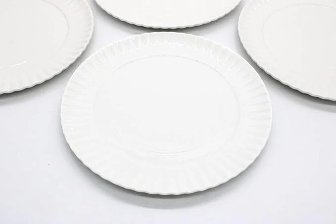 AKDC Ceramic Plate 8inch set of 4 White