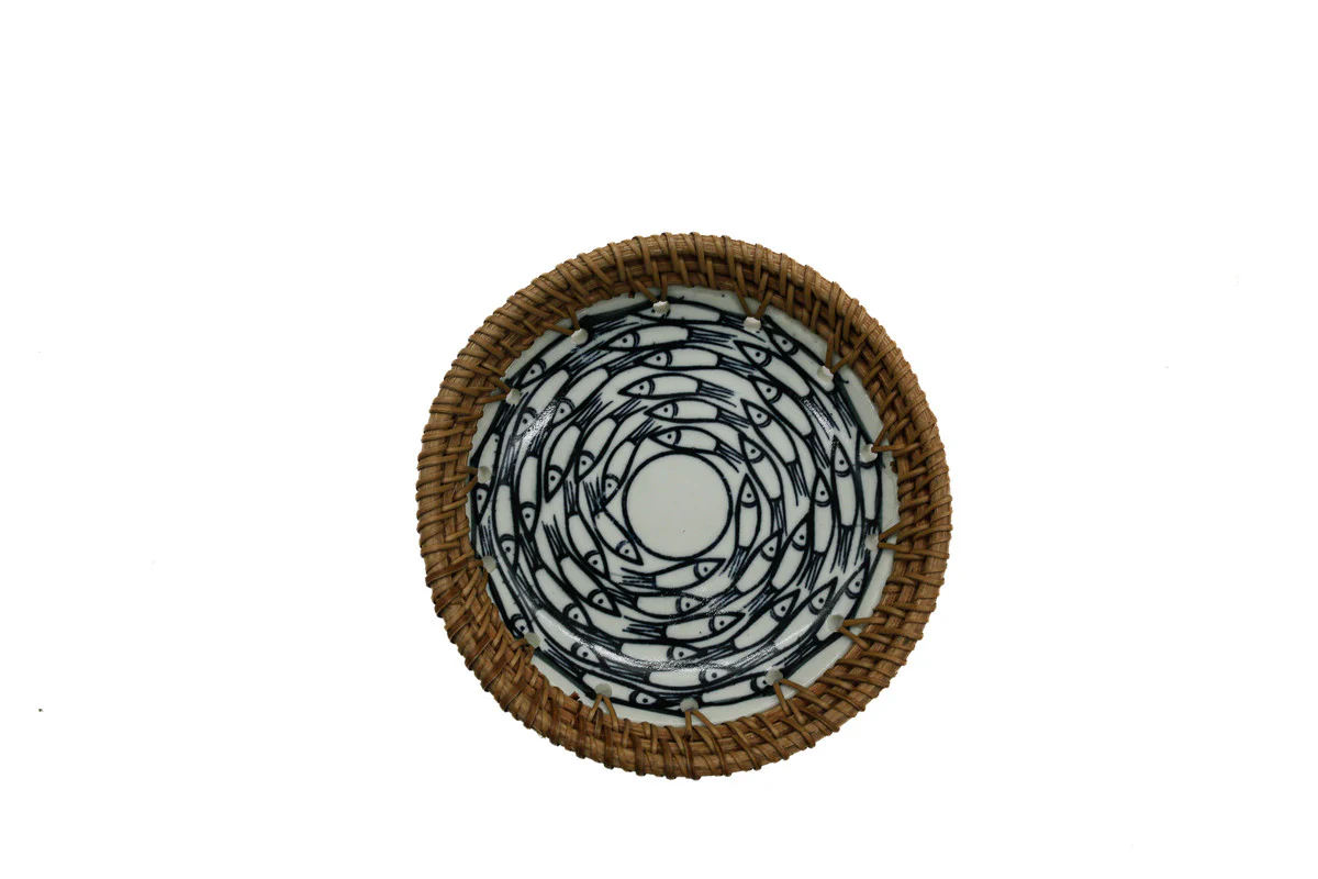 AKDC-Ceramic Rattan Dish 15Cm Small RT004 - Image 2