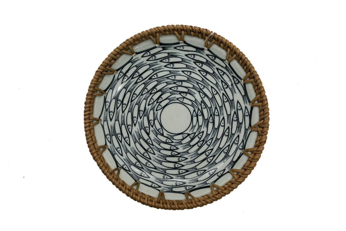 AKDC-Ceramic Rattan Dish 25Cm Rt004 - Image 3