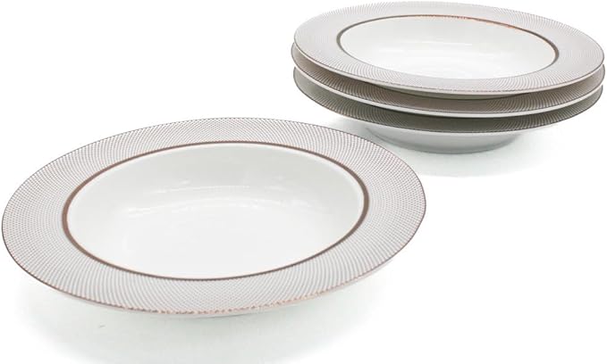 AKDC Ceramic Soup Plate set of 4 Multicolor