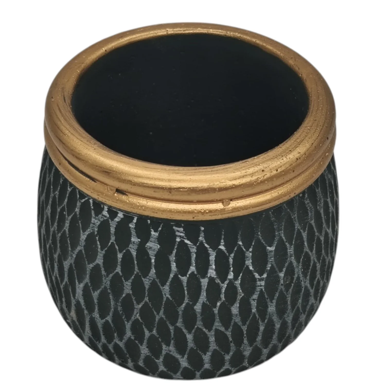 AKDC Ceramic Vase Home Décor Accents Table 11cmX10cm-Green&Gold - Image 2