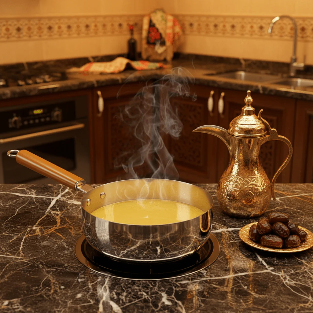 Classic Stainless Steel Milk Pot with Heat-Resistant Wooden Handle β Durable Kitchen Essential (24 cm) - Image 3