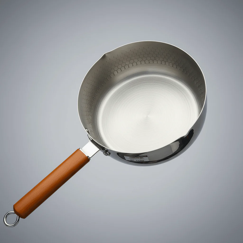 Classic Stainless Steel Milk Pot with Heat-Resistant Wooden Handle β Durable Kitchen Essential (24 cm) - Image 4