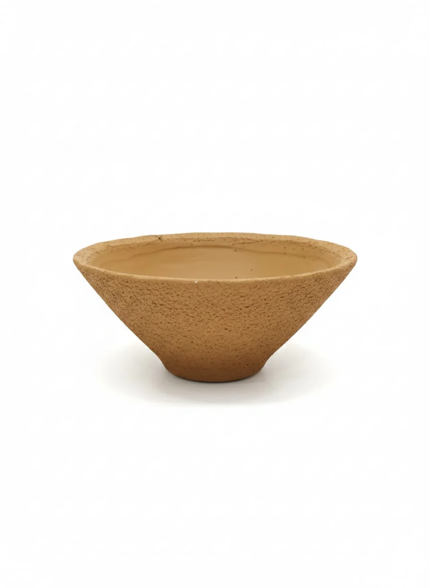 AKDC Clay Plant Pot β Sand Tone β 9Γ21 cm β Artistic Unique Shape