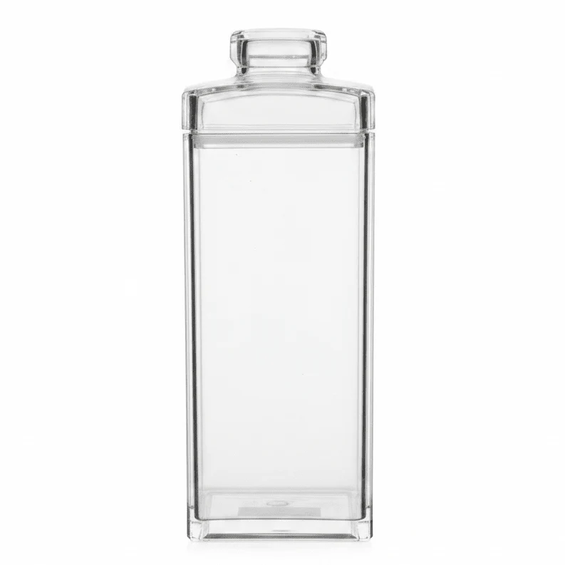 AKDC Clear Acrylic Storage Canister with Secure Lid Transparent Kitchen Organizer Container 18 × 8.5 cm