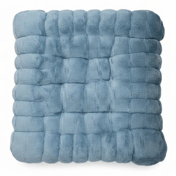 AKDC Comfortable Plush Dusty Blue Square Chair Cushion Soft Supportive Seat Pad for Office Dining and Home Chairs 40 × 40 cm