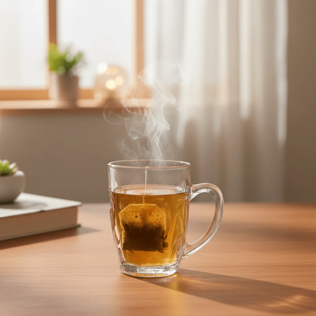 AKDC Compact Clear Glass Tea Mug with Durable Handle for Home and Office 215ml - Image 2
