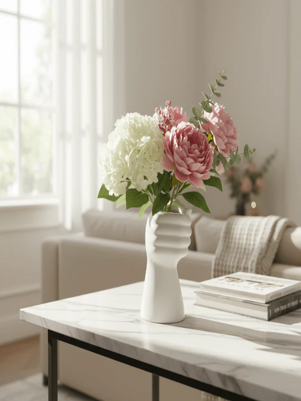 AKDC Creative Hand-Shaped Ceramic Decorative Vase – Elegant White Artistic Home Décor Accent, 20 × 10 cm - Image 3