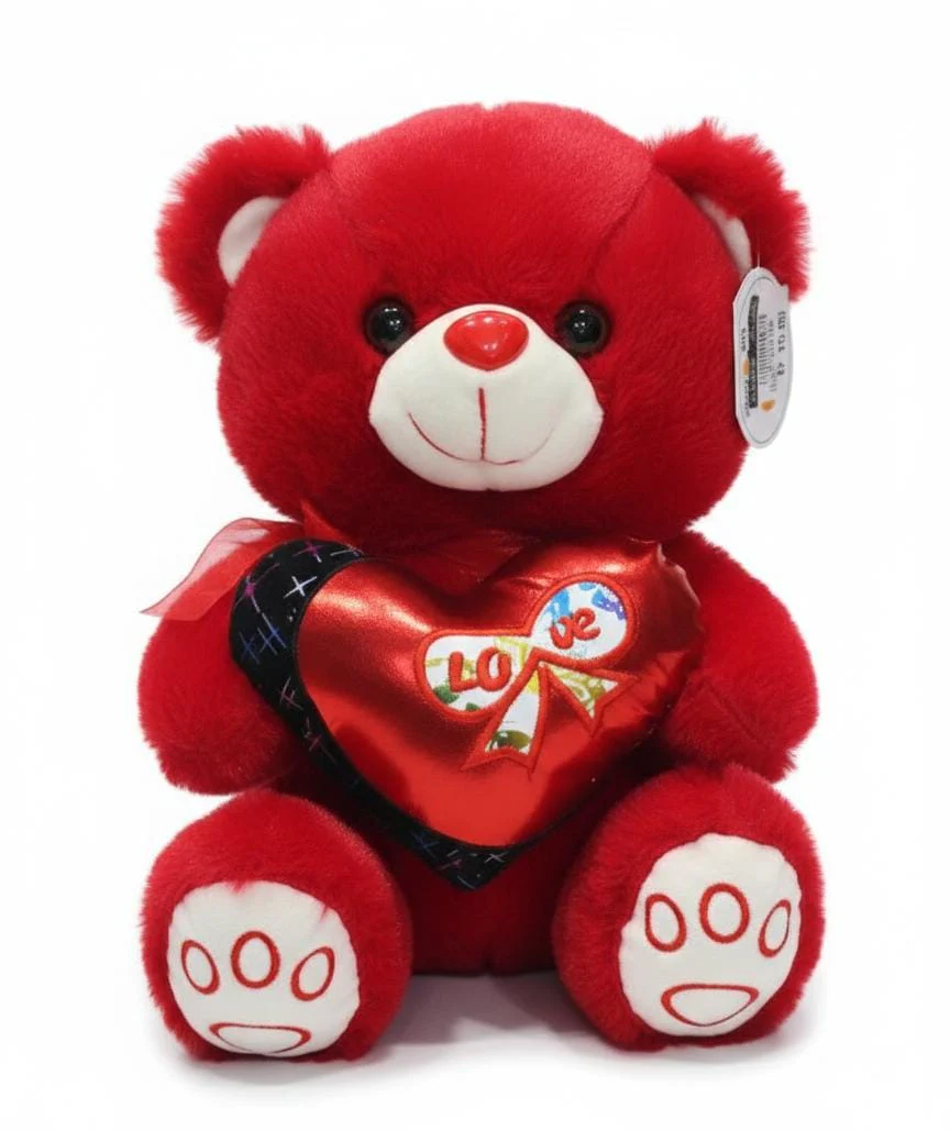 AKDC Elegant Red Teddy Bear (30 cm) with Love Message