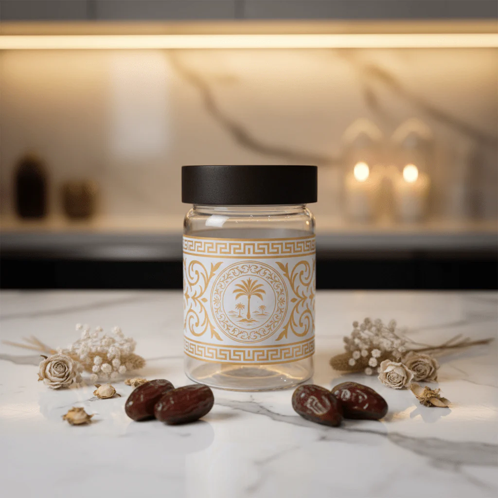 AKDC Glass Jar Round With Bamboo Lid-900ml - Image 2