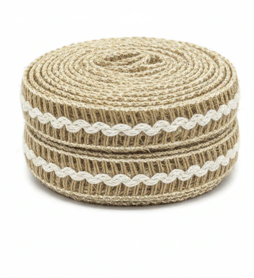 AKDC Jute Lace Ribbon 1cm*10Meter for Craft Works
