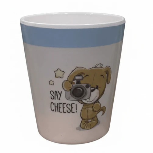 AKDC Kids Classic White Plastic Tumbler – Elegant Durable Drinking Cup 250 ml