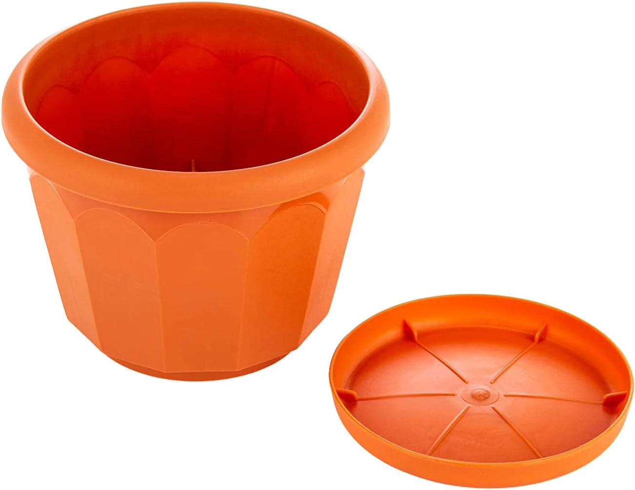 AKDC Planter W/Tray L(13CM) xW(10cm) xH(10cm) Clay Color - Image 2