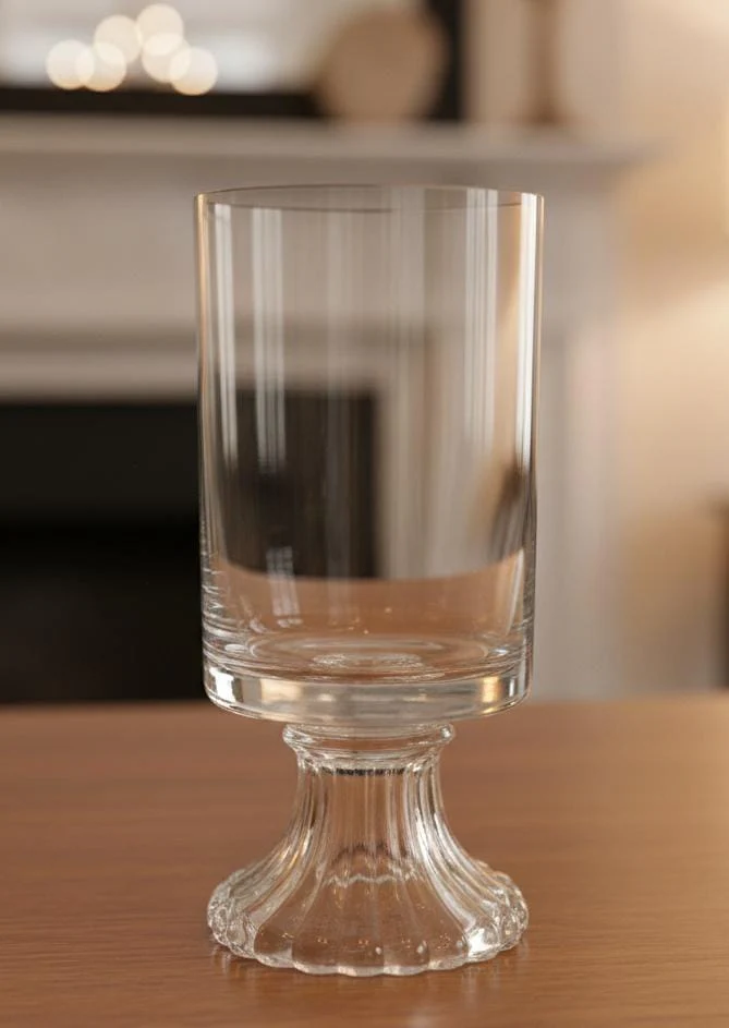 AKDC Medium Transparent Glass Vase – 22 cm Stylish Home Decorative Piece - Image 2