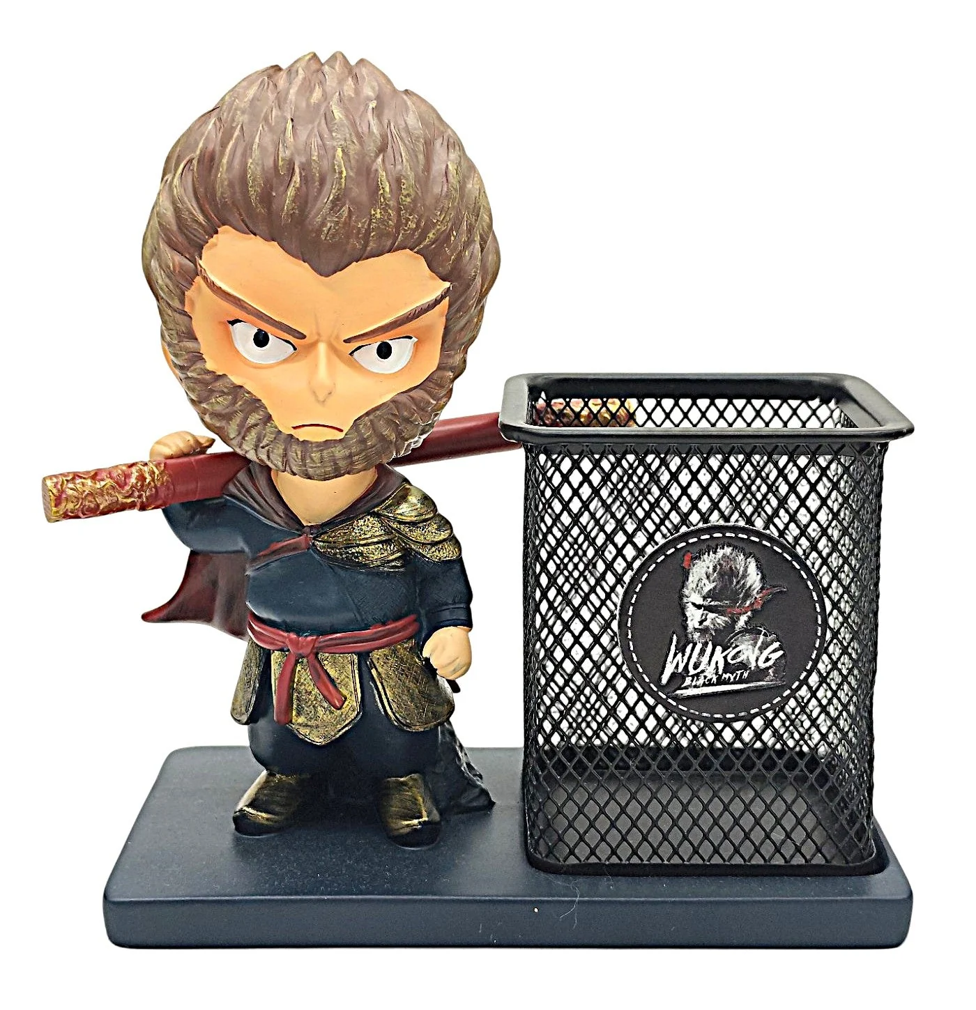 AKDC Mesh Pen Holder with 3D Wukong Monkey King Model