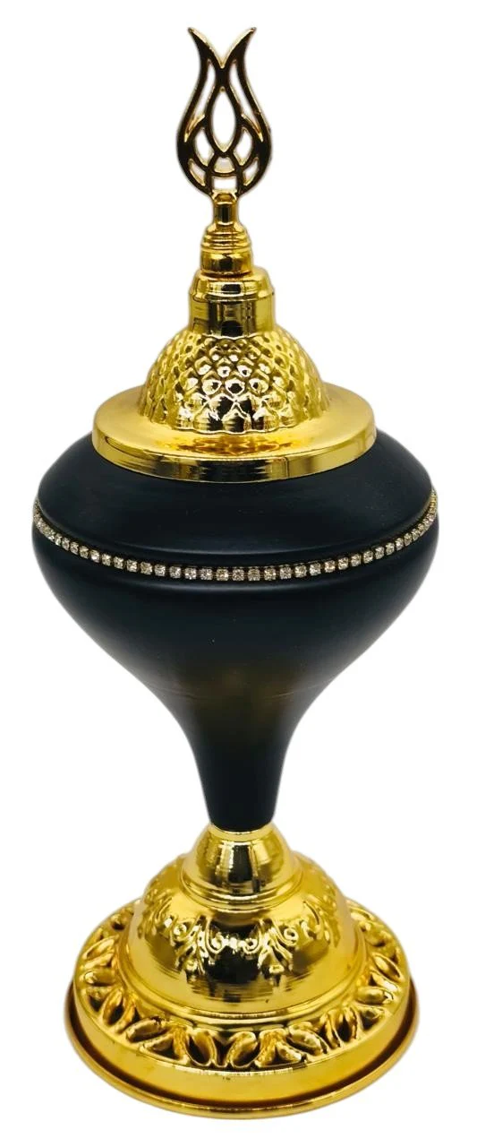 AKDC Metal Sugar Pot 28cm*7cm, Black/Gold
