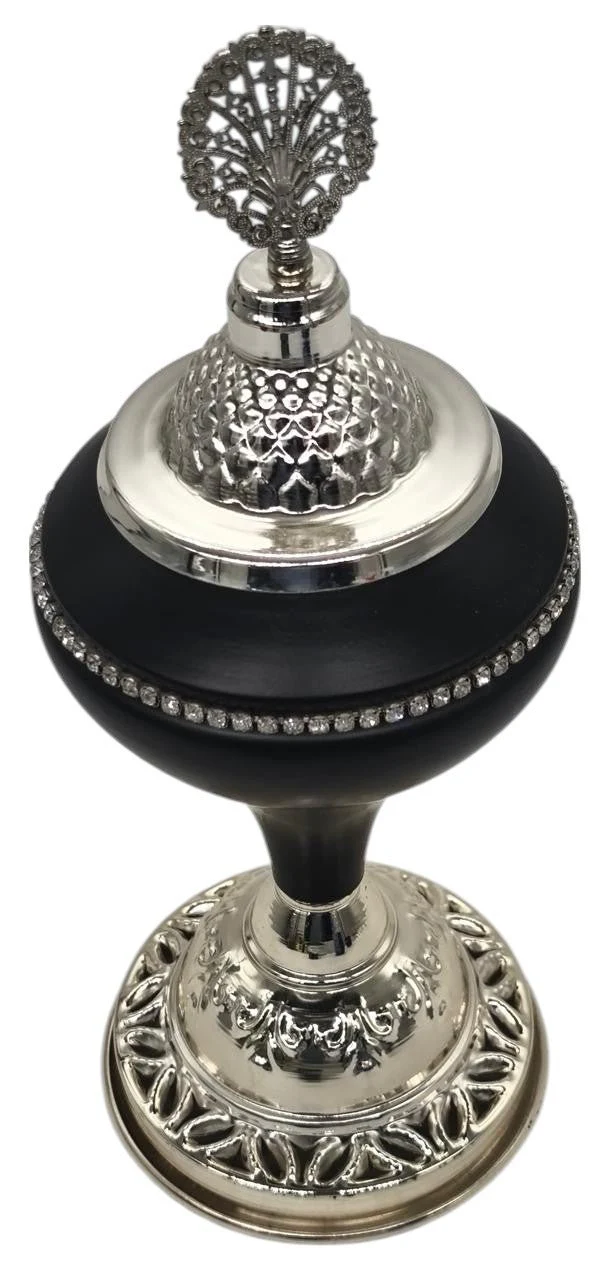 AKDC Metal Sugar Pot 28cm*7cm, Black/Silver - Image 2