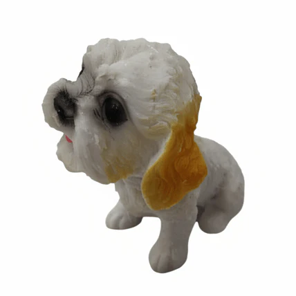 AKDC Mini Polyresin Dog Decorative Figurine – Elegant White Animal Showpiece for Minimal Home Décor, 5 cm
