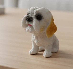 AKDC Mini Polyresin Dog Decorative Figurine – Elegant White Animal Showpiece for Minimal Home Décor, 5 cm - Image 2